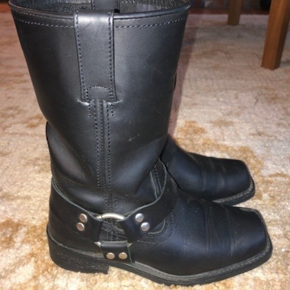 Womans Xelement Black Motorcycle Boots size 8